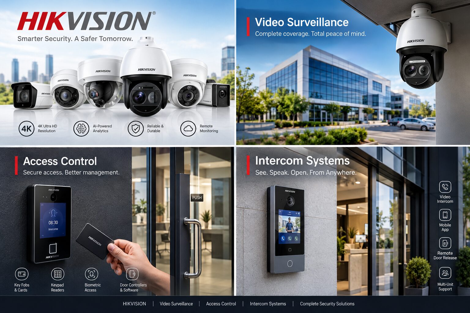 Commercial access control, intercom and CCTV systems installed by iLocksmiths in Brooklyn and NYC